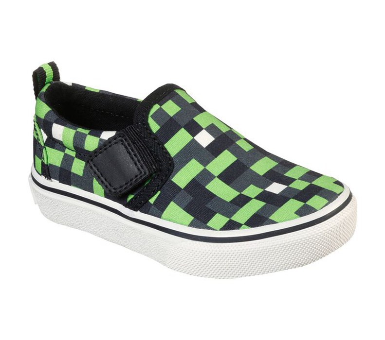 Skechers Skech-Craft: Street Fame - Zamblox - Boys Slip On Shoes Light Green/Grey [AU-OD9223]